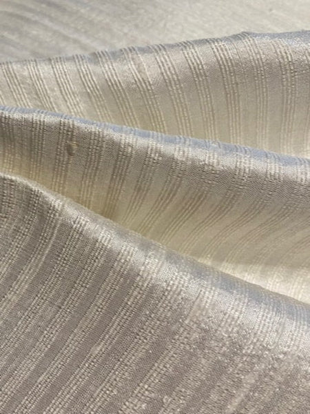 Ivory Rib on Silk with Slight Sheen, Ribs run across the Fabric