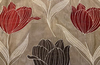 Red/ Mink Tulip Jacquard on Double Fabric,