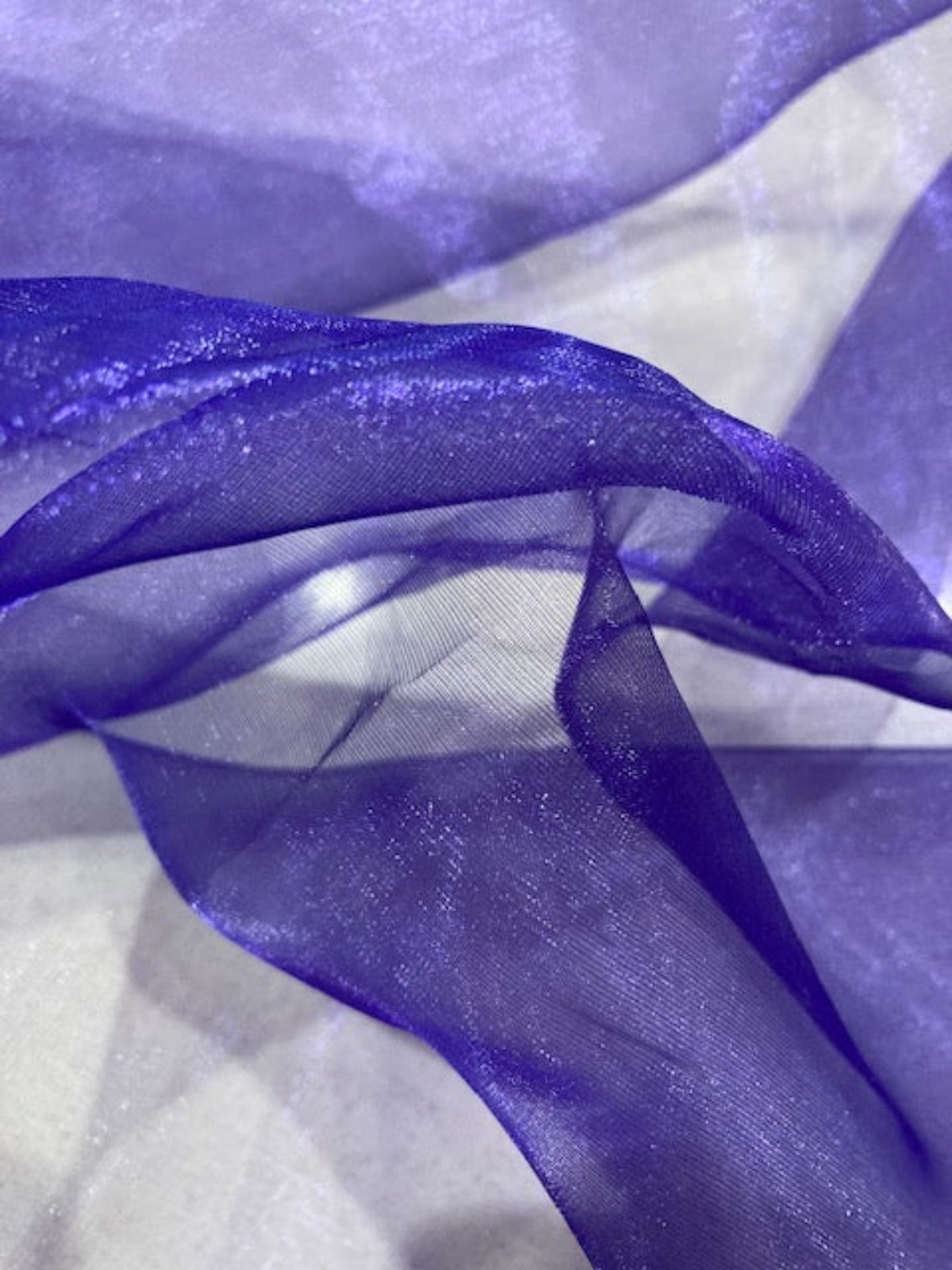 Violet Shimmer Organza