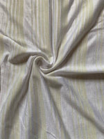 Cream on white multi width stripe knit - Deadstock fabric on AmoThreads