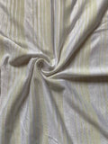 Cream on white multi width stripe knit - Deadstock fabric on AmoThreads