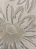 White Flower Burnout with Black Sketched Print
