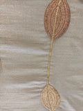 Gold Embroidery on Willow Green Dupion Furnishing