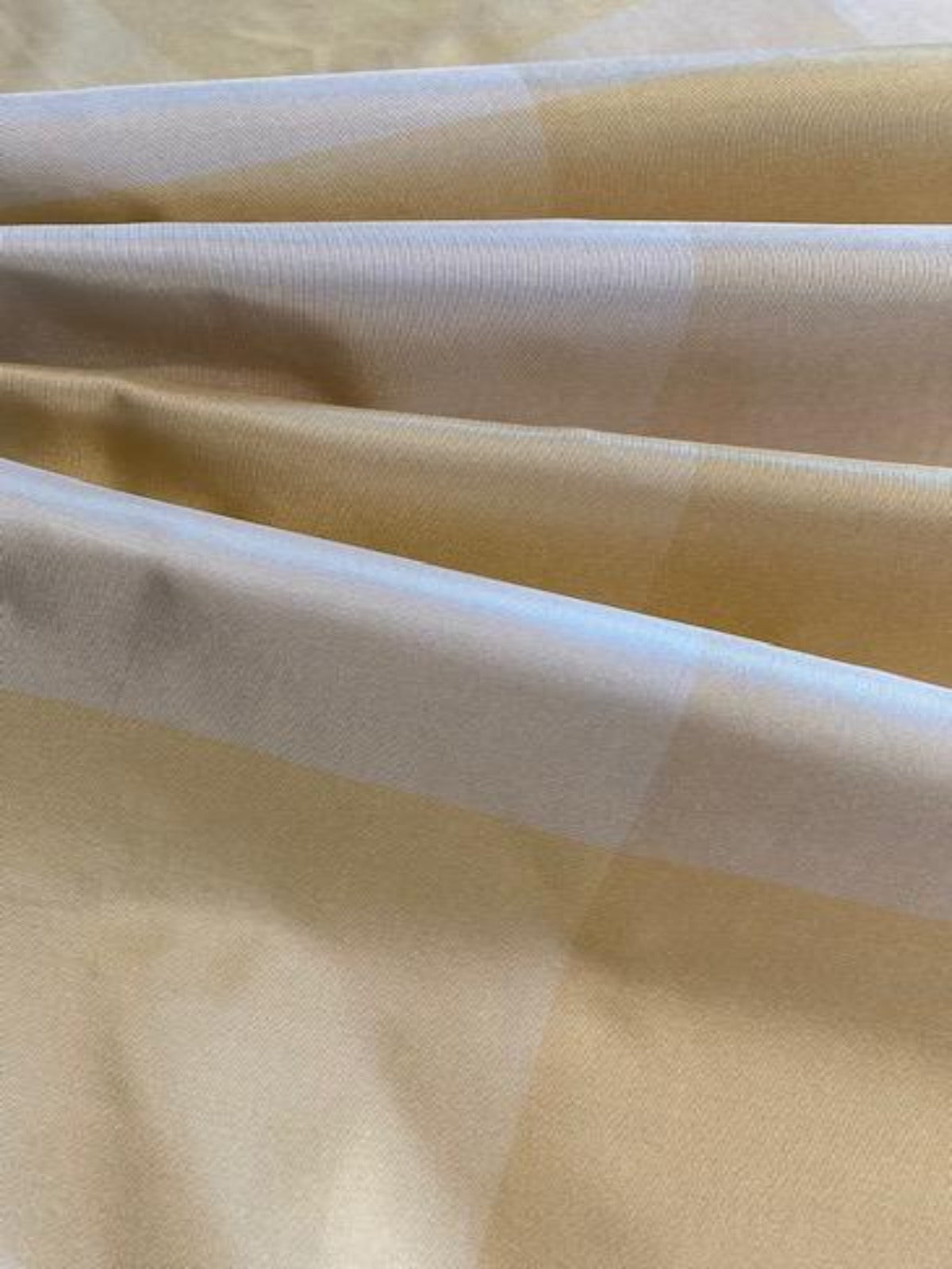 Pastel Yellow Silk Taffeta Large Check