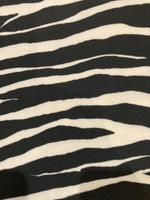 Black/Ivory Zebra Print on Smooth Handle Crepe