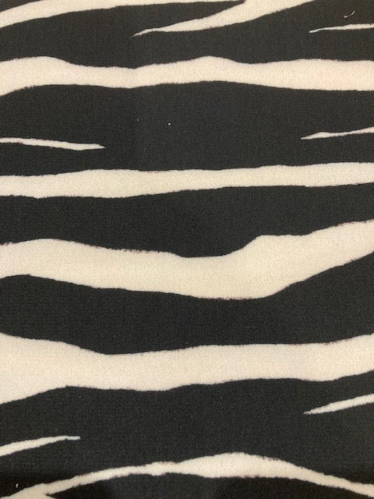 Black/Ivory Zebra Print on Smooth Handle Crepe